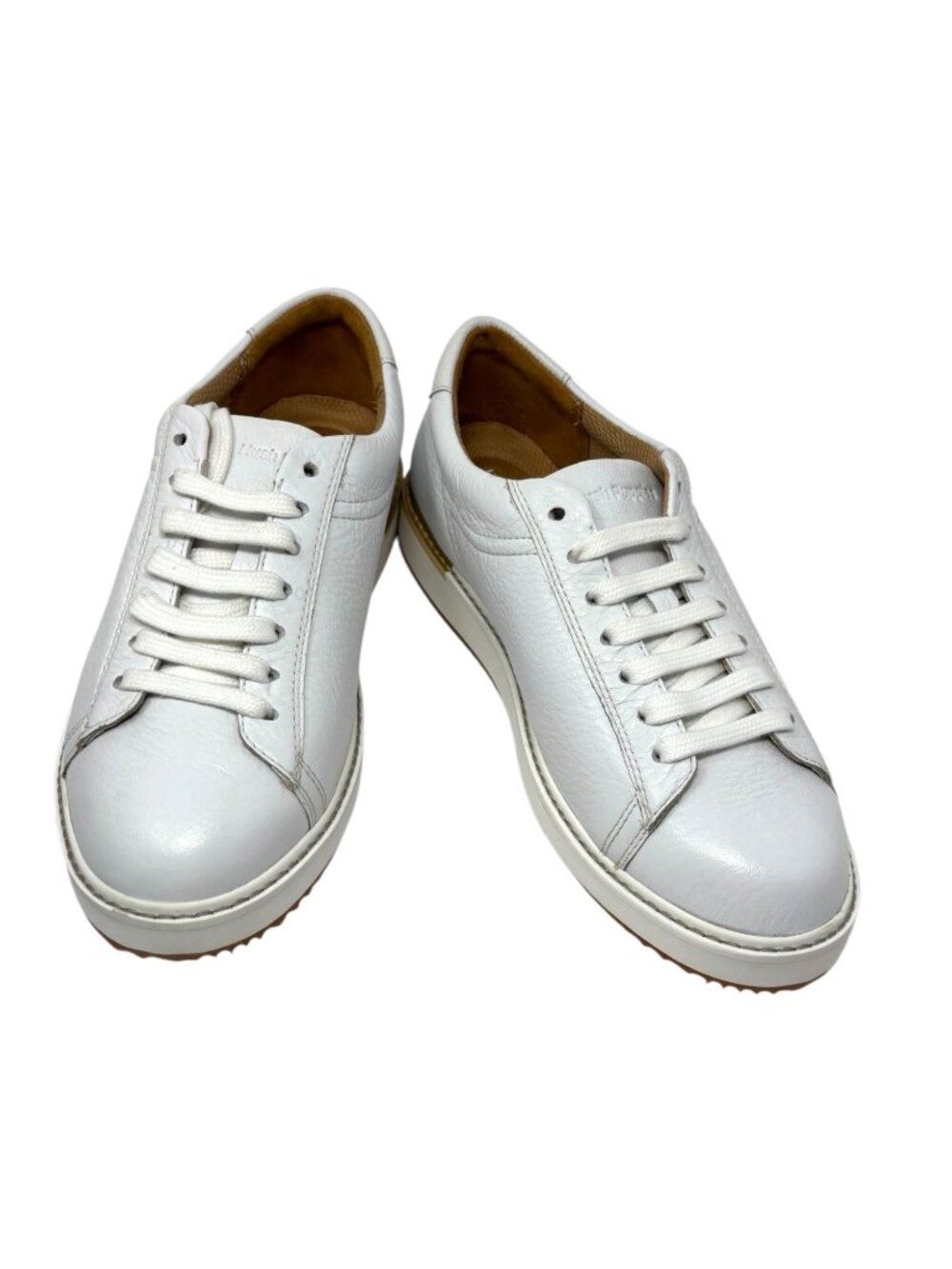 Hush Puppies Sabine White Leather Sneakers Tennis Shoes Trainers Size 8.5W Wide - Picture 3 of 11